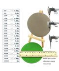 Grab These 30 Pcs 4 Inch Silicon Carbide Sanding Discs With Hook And Loop Back For Smooth Polishing And Heavy Duty Prep Jobs Across All Grit Levels From Rough To Razor Sharp Finish displayed with weight chart and measurement tools.