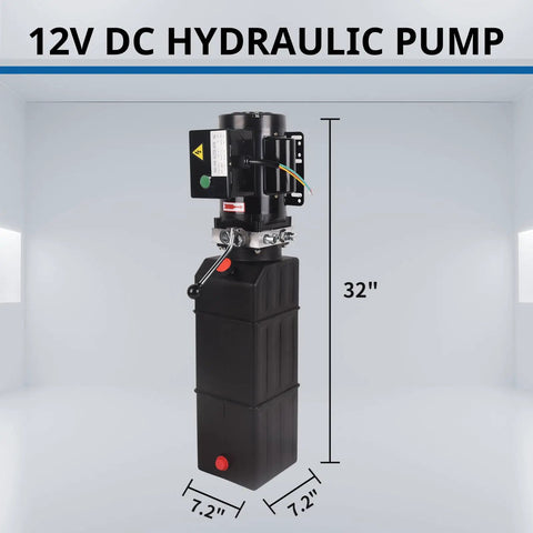 Beefy 16 Quart Hydraulic Power Unit 220V 2.2kW 3450 RPM Single Acting Pump For Car Lifts And Dump Trailers 3200 PSI Max Durable