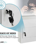 Door Drop Box With Secure Locking For After-Hours Drops Of Keys, Checks And Documents, Through The Door Mail Slot, White Finish
