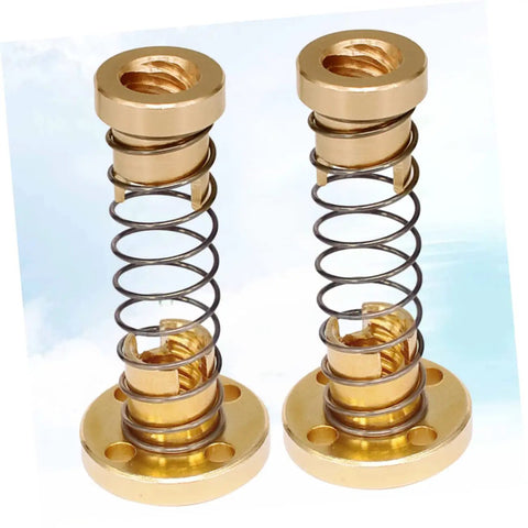 Two Sets Printer Lead Screw Kit Beefy Stainless Steel Lead Screws With Copper Nuts springs visible
