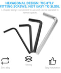 Sleek L Shaped Hex Key Wrench Set for Bike And Motorcycle Maintenance Nickel Plated Carbon Steel Star Drive Tools Sizes M3 To M6 Black Silver Finish Must Have Repair Kit, L-shaped hex keys