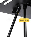 No Sweat Adjustable Folding Table Legs Crafted From Smooth Aluminum Alloy With Lock Tight Nylon Connectors close-up of fixed insert and leg attachment.
