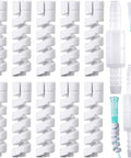Lekgavd 12-pack white oxygen tube supports and connectors with 360-degree swivels for nasal cannula tubing