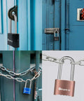 Heavy Duty 4 Digit Combo Padlock With 2.5 Inch Shackle Outdoor Waterproof Locker Lock against various gates