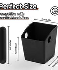 Dimensions of espresso knock box with large capacity for fast grounds disposal, durable shock absorbing puck bin