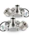Front Wheel Bearing Pair For Ford Focus 2000 To 2011 Hub Assembly with New CV Shaft Splines Seals Retainers