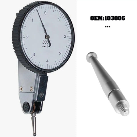 2.0mm Dial Test Indicator Contact Points Replacement 103006 M1.6, shown with measuring tool and OEM reference