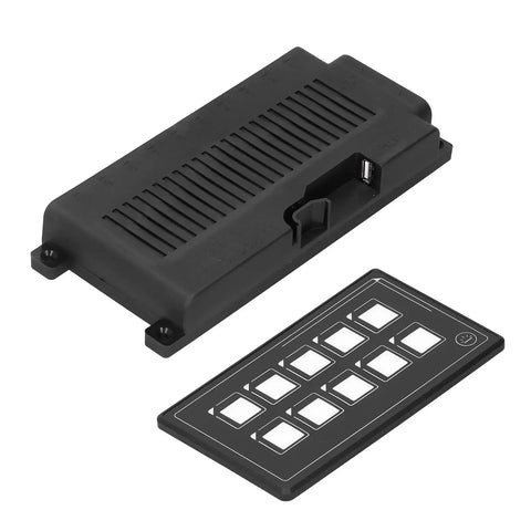 Universal 10 Button Membrane Switch Panel With Bluetooth App Control, Backlit LED Touch Interface shown with control module