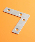 Top Shelf Heavy Duty Stainless Steel L Shape Corner Brace Brackets 10 Pack Rust Proof Mending Plates, L bracket with four holes.