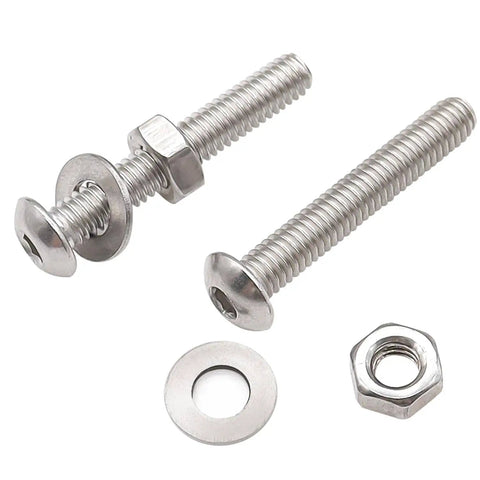 M3 M4 Screw Set With Nuts Washers And Wrenches 304 Stainless Steel Button Head Hex Socket Cap Screws M3 And M4 Sizes 4mm To 25mm 405 Piece DIY Ready Kit For Projects Robotics And Machinery
