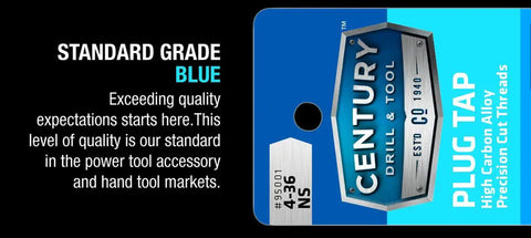 Heavy Duty High Carbon Steel Tap, 5/16-24NF, Pack Of Three, blue packaging showing plug tap specification and brand detail.