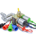 Manual Hydraulic Multiplier With SCV Splitter Diverter Valve, Couplers And AG Fittings For Farm Hydraulics, 45 Degree Handle