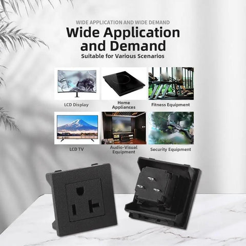 Heavy Hitter 20A AC Socket 5-15R Three Prong Outlet Built Tough With Flame Retardant PA66 Housing for various applications.