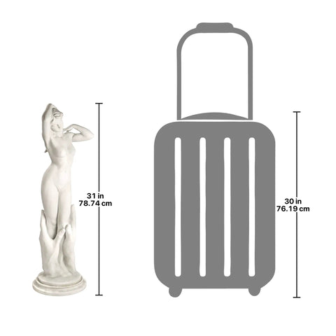 Contemporary Venus Sculpture For Your Home And Garden Pad Hand Cast Real Crushed Stone With Designer Resin Hand Painted Faux Stone Finish