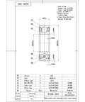 Technical diagram of 6206-2RS Bearing 10 Pack Chrome Steel Sealed Ball Bearings With Rubber Seal 30x62x16mm specifications