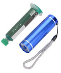 Go-To PCB Solder Mask Repair Kit With Flashlight And Green Oil For Computer And Mobile Phone PCBs, DIY Friendly