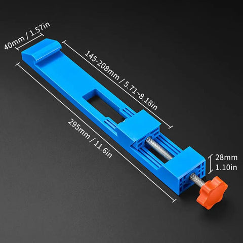 Adjustable Circular Saw Guide Rail, ABS plastic, 295mm x 40mm, shown with dimensions, fits 4-6 inch saws for precise wood and marble cuts