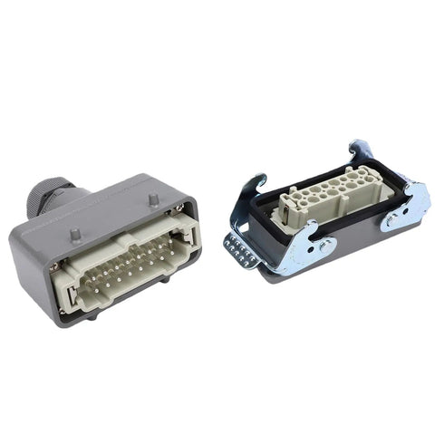 Beefy Heavy Duty Aviation Connector 16 Core With Screw Connection For Marine And Stage Equipment Silver Plated Contacts Aluminum Alloy Shell