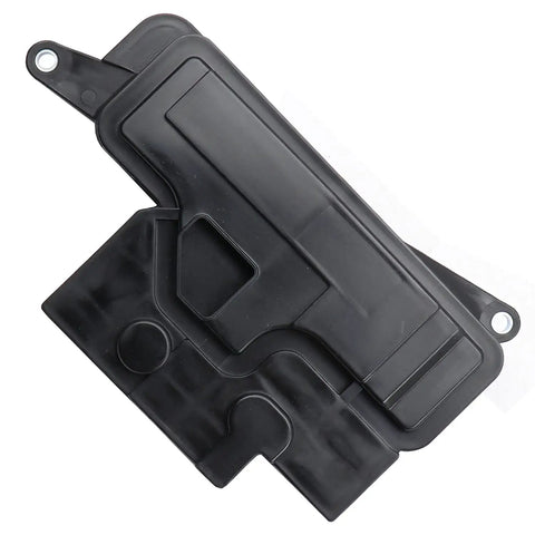 Auto Transmission Filter Kit With O Rings And Gaskets, Premium Rubber Pan Gasket Included, top view of OE style filter with mounting holes