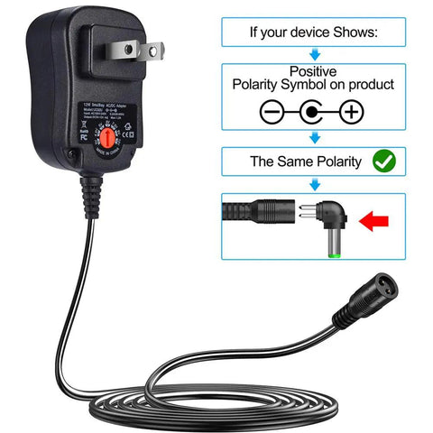 All In One 12W Universal AC DC Adapter With Eight Swappable Tips Power Supply From 3V To 12V 1.2A Max Plug And Play Charger