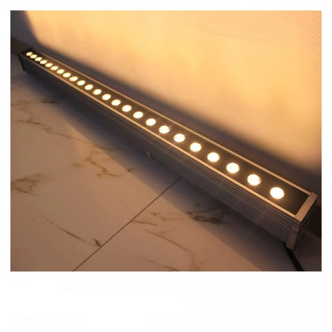 Heavy Duty Dimmable Led Wall Washer Floodlight Featuring Rock Solid Aluminum Build And Scratch Proof Glass For Stunning Indoor Outdoor Lighting And Lowkey Epic Studio Vibes positioned on a tiled floor.