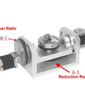 Wicked Smooth 4th Axis 5th A Axis Rotary Table For Cnc Router with 8:1 gear ratio and 6:1 reduction ratio, showcasing precise cutting capabilities.