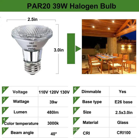 Par20 Flood Light Bulbs With E26 Medium Base Offer Dead Simple Dimming Control And A Tight Warm White Beam Perfect For Standard Recessed Can Fixtures Bringing That Chill Cozy Vibe To Your Home