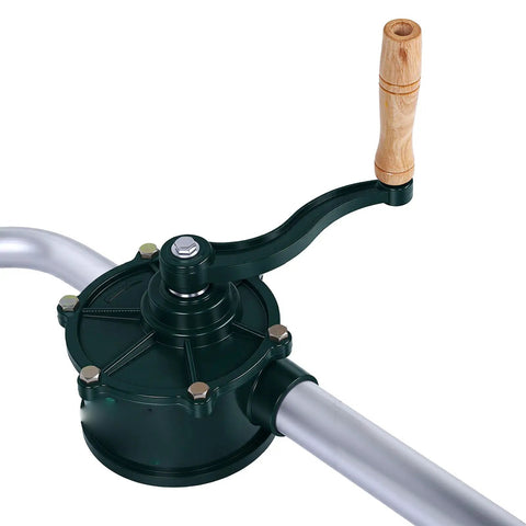 Banapoy 26L Manual Min Drum Pump For Engine Oil Transfer Made From Sturdy Aluminum Alloy Corrosion Resistant Design With High Strength Impeller Ideal For Auto Repair Shops And Mechanical Workshops To Safely Move Diesel Hydraulic Fluids Without Spills Or