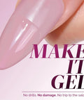 Close-up of gel-polished nail from GelShift Transformative Top Coat And Foldable UV Lamp Set For Gel Nails Quick 60 Second Cure
