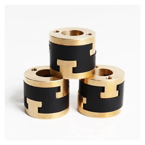 Smooth Z Axis Motion With This 3pcs V Core 31 Bi Material Lead Screw Decoupler Perfect For Smoother Prints And Less Layer Shifting On Your Fdm Printer, 3-piece black and gold