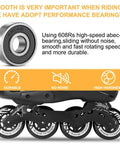 Eight Pack Inline Skate Wheels Set 72mm 76mm 80mm With ABEC9 Bearings And 85A PU Durometer For A Smooth, Fast Spin And A Dope Ride