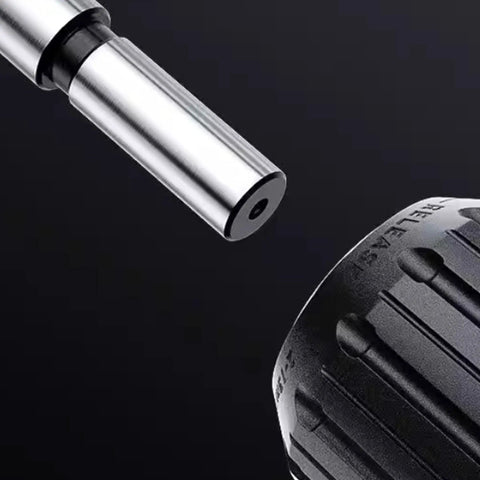 Close-up of the round shank of a Premium Alloy Steel Heavy Duty Forstner Bit Set for wood drilling.