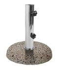 Heavy Duty Umbrella Stand With Granite Base Built Tough And Windproof Stainless Steel Tube Mount For Outdoor Sunshade And DIY Garden Adjustable PVC Sleeves Fit Most Poles