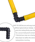 Drip Irrigation Fittings Kit With Half Inch Tubing Set 40 Pieces Of Barbed Connectors Including 10 Tees 10 Couplings 10 Elbows And 10 End Cap Plugs Durable UV Stabilized Plastic For Quick No Fuss Garden Sprinkler System elbow fitting