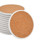 Stack of 144 Pcs Round Coaster Blanks 4.25 Inch Ceramic Tiles With Cork Backing, Sublimation Blanks For DIY Painting And Heat Transfer