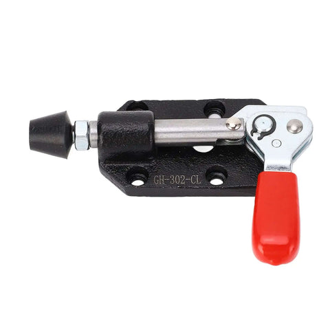 Push Pull Toggle Clamp 20mm Adjustable Cast Iron Welding Clamp with red handle and black base for metal fabrication