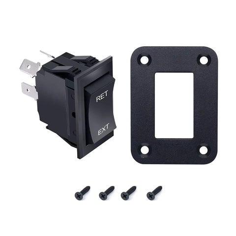 Power Stabilizer Switch For RV Jacks Leveling Momentary Auto Reset Reverse Polarity Rocker Switch 20A 12V DC With Screws
