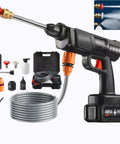 Portable Cordless Pressure Washer With 30 Bar High Pressure Water Spray Gun And 48V Battery set with accessories