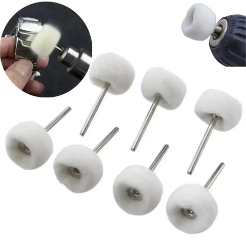 Wool Felt Polishing Wheel Set 80 Piece One Inch Wool Felt Grinding Head Buffing Wheels 3mm Shank for Rotary Tools and Mini Drills