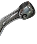 Gooseneck Bike Stem 25.4mm Handlebar Clamp 22.2mm Fork Tube 80mm Extension 220mm Length 30 Degree Rise Silver aluminum
