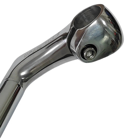 Gooseneck Bike Stem 25.4mm Handlebar Clamp 22.2mm Fork Tube 80mm Extension 220mm Length 30 Degree Rise Silver aluminum
