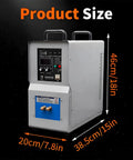 15 Kw Induction Heater Machine With Efficient Water Cooling And 200 To 600 Amp Power For Tough Metal Fabrication Auto Repair Brazing Annealing And Quick Shrink Fitting On Any Shop Floor Setup Today, size dimensions shown.