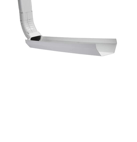 Dripper Flipper Vinyl Downspout Redirector White With Hinged Cup Design That Swings Up For Mowing And Landscaping Plastic Construction