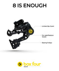 8 Speed X Wide Rear Derailleur For Mountain Biking Non Direct Mount MTB Hanger With Sealed Bearing Pulleys