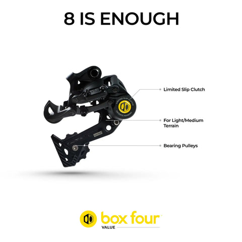 8 Speed X Wide Rear Derailleur For Mountain Biking Non Direct Mount MTB Hanger With Sealed Bearing Pulleys