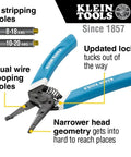 Pro Grade Wire Stripper And Cutter For 8 To 18 AWG Solid And 10 To 20 AWG Stranded Wire With Six Precision Ground Stripping Holes Narrow Head
