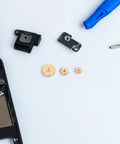 Sturdy 36 Pieces Of Brass Golden Clock Hands And Nuts For Quartz Movement Repair, High Quality Wall Clock Hardware Replacement Parts To Fix Your Timepiece Like A Pro, brass nuts and tools for quartz repair.