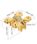 Hidden 180 Degree Zinc Alloy Cross Door Hinge for Cabinets and Furniture, Concealed Invisible Hinge Kit, 1 Piece Silver dimensions