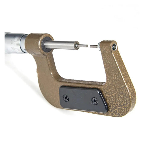 Pro Grade Thin Rod Micrometer Zero To 25 Millimeters With Dead On Accuracy And Built Tough Alloy Steel for precise measurements.