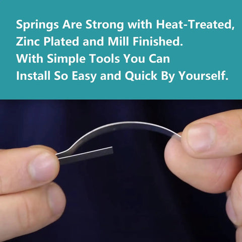 Heavy Duty Window Screen Tension Spring Corner Clips For Easy Snap In Of Sliding Screens In Aluminum Channels Safe And Secure One Quarter Inch Wide Two And Three Quarter Inch Long Pack Of Thirty